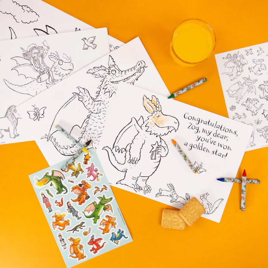 Zog Colouring Set - Crayons & Sticker Activity Kit - Anilas UK