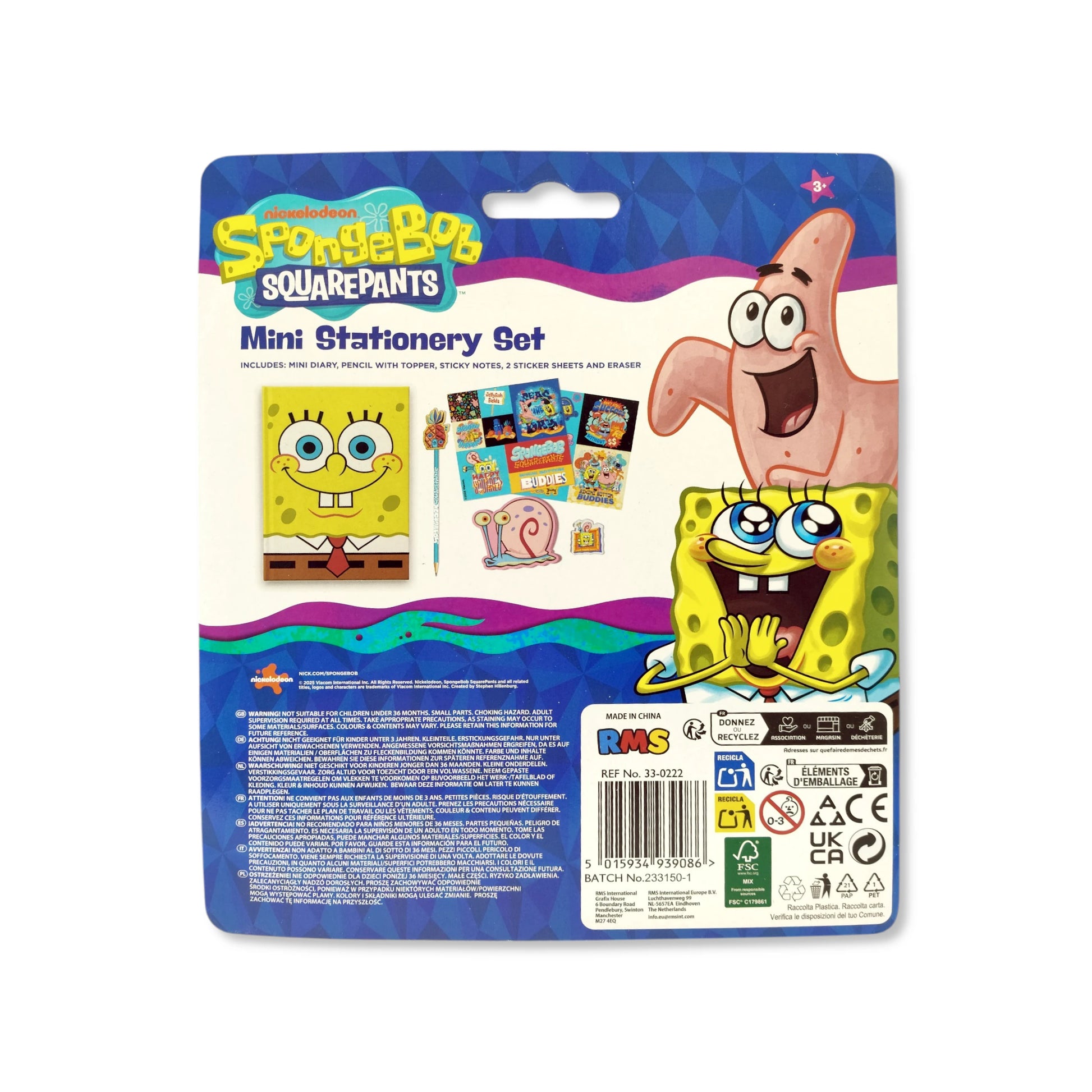 Sponge Bob Mini Stationery Set - Anilas UK