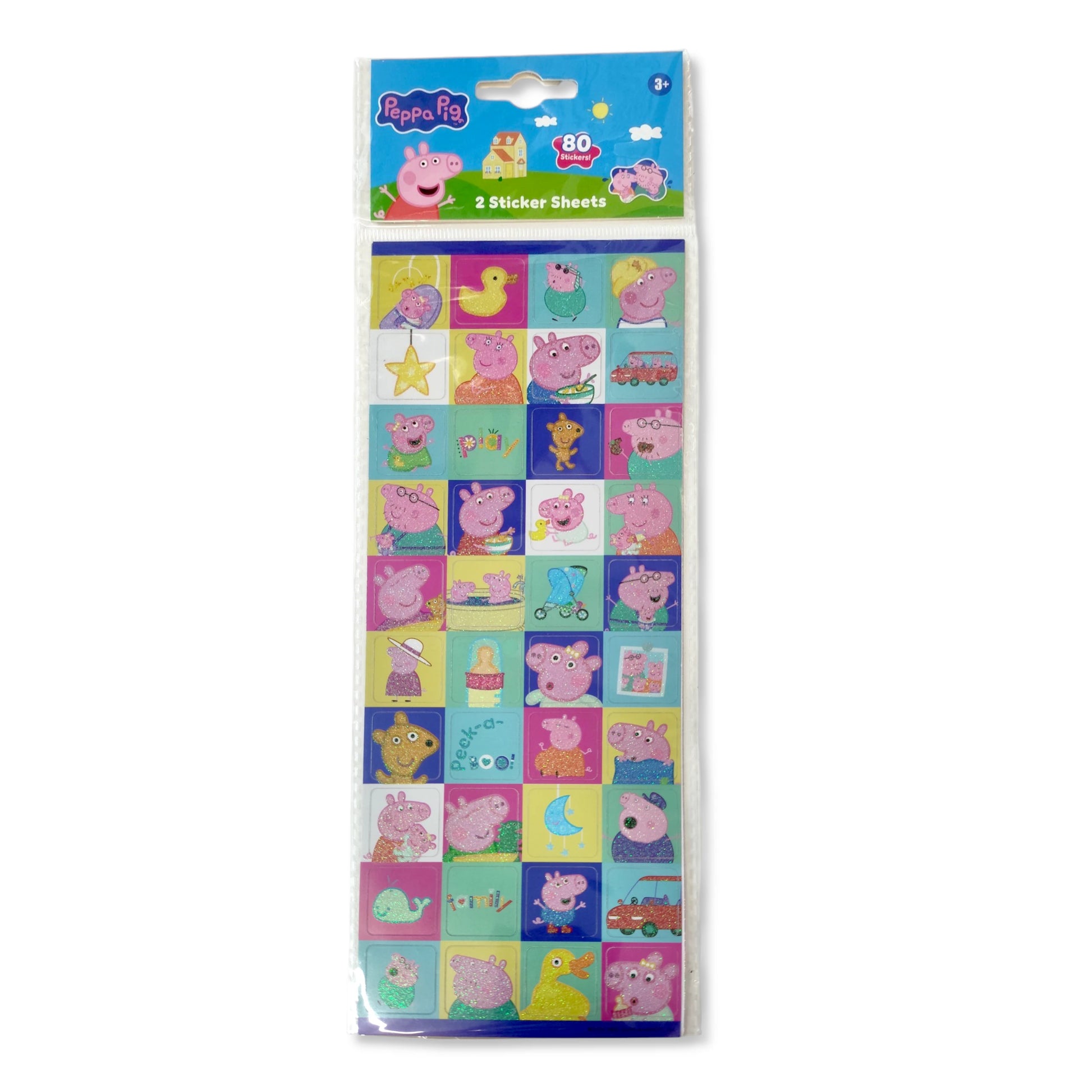 Peppa Pig 2 Glitter Sicker Sheets - Anilas UK