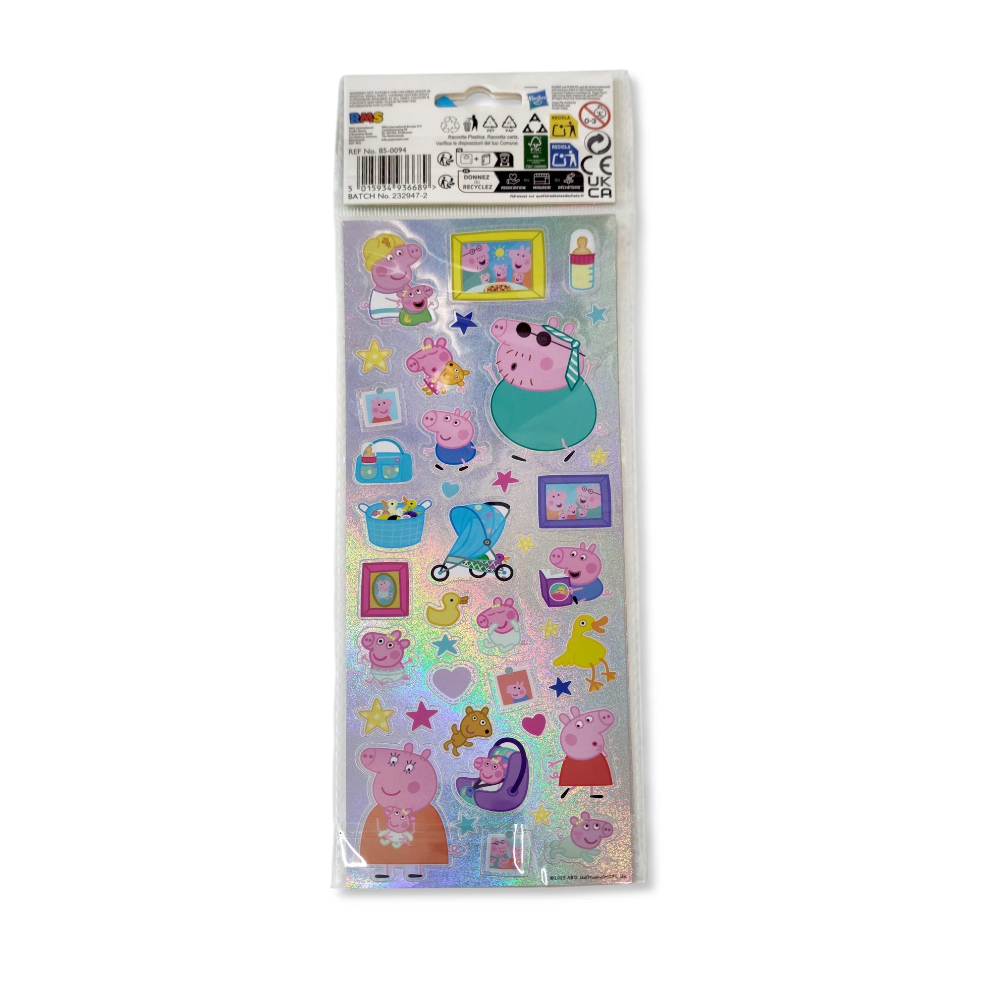 Peppa Pig 2 Glitter Sicker Sheets - Anilas UK
