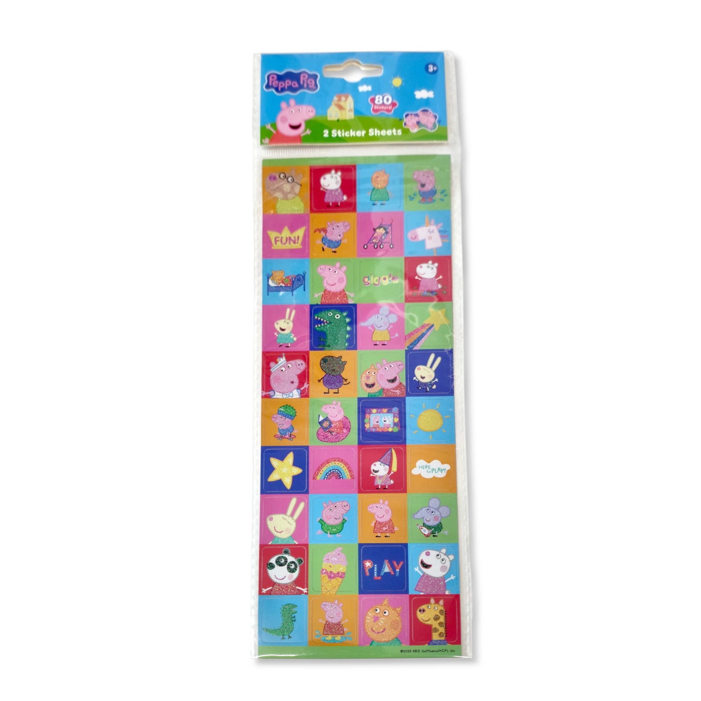 Peppa Pig 2 Glitter Sicker Sheets - Anilas UK
