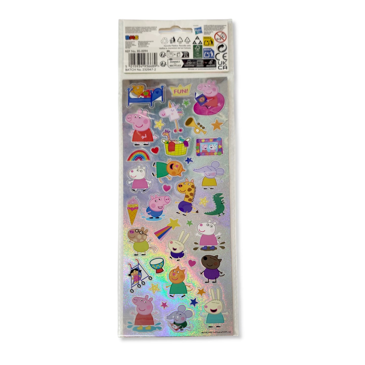 Peppa Pig 2 Glitter Sicker Sheets - Anilas UK