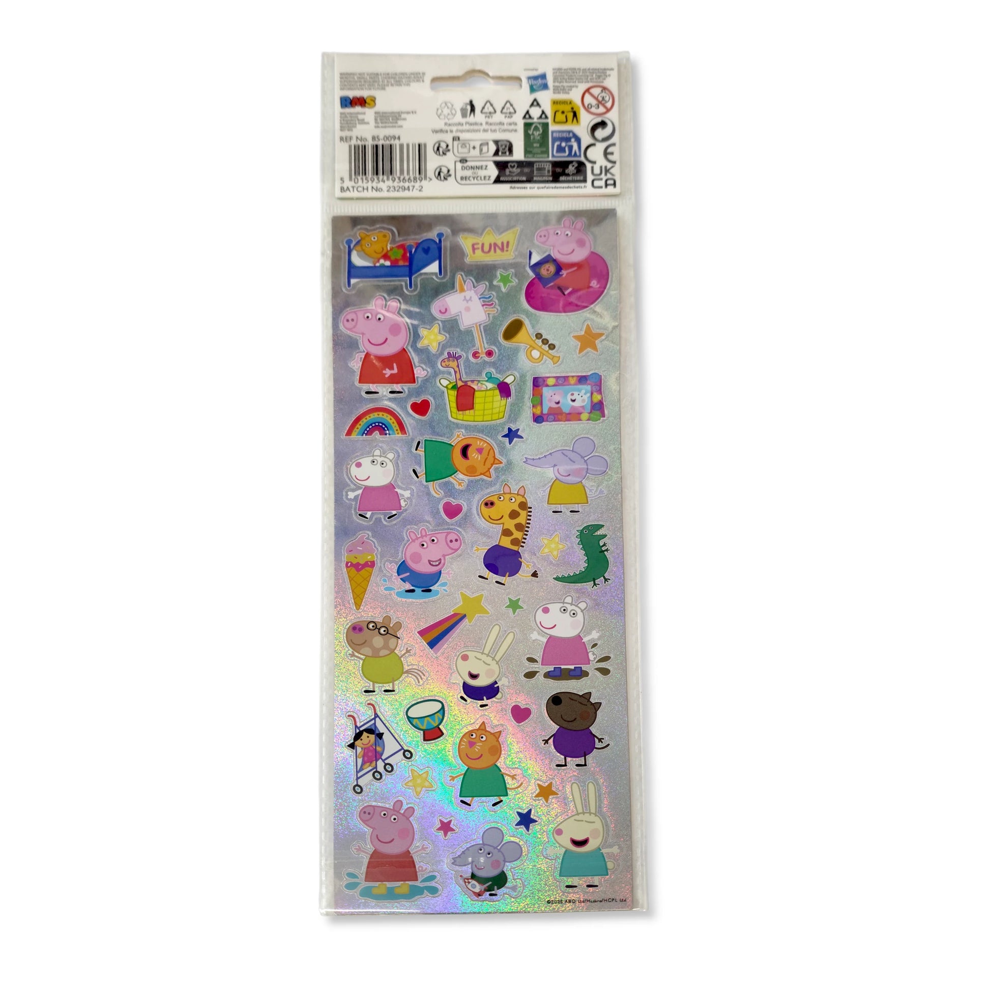 Peppa Pig 2 Glitter Sicker Sheets - Anilas UK