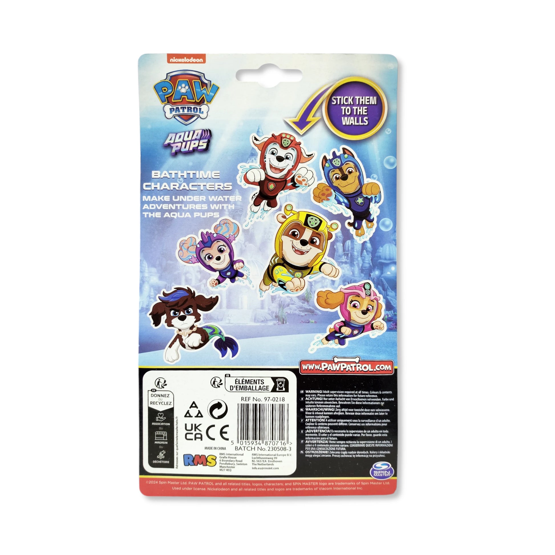 Paw Patrol Bath Time Characters - Anilas UK