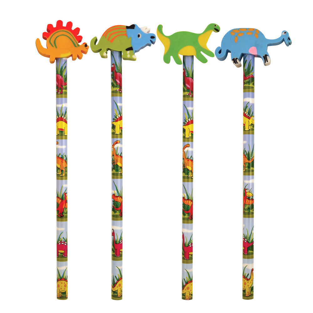 Dinosaur Pencils with Eraser Top Rubber - Anilas UK