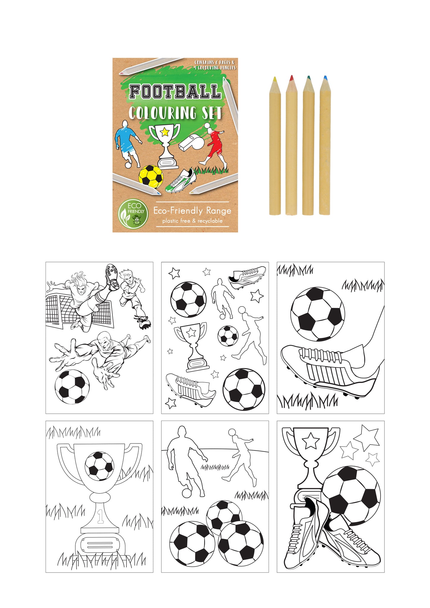 Eco Friendly Mini Football Colouring Set - Anilas UK