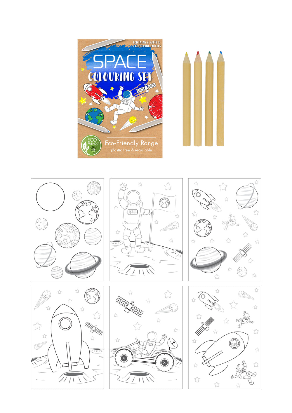 Eco Friendly Mini Space Colouring Set