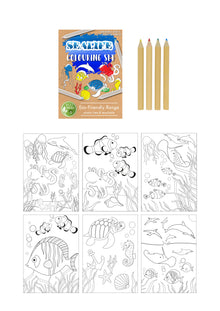 Eco Friendly Mini Sea Life Colouring Set - Anilas UK