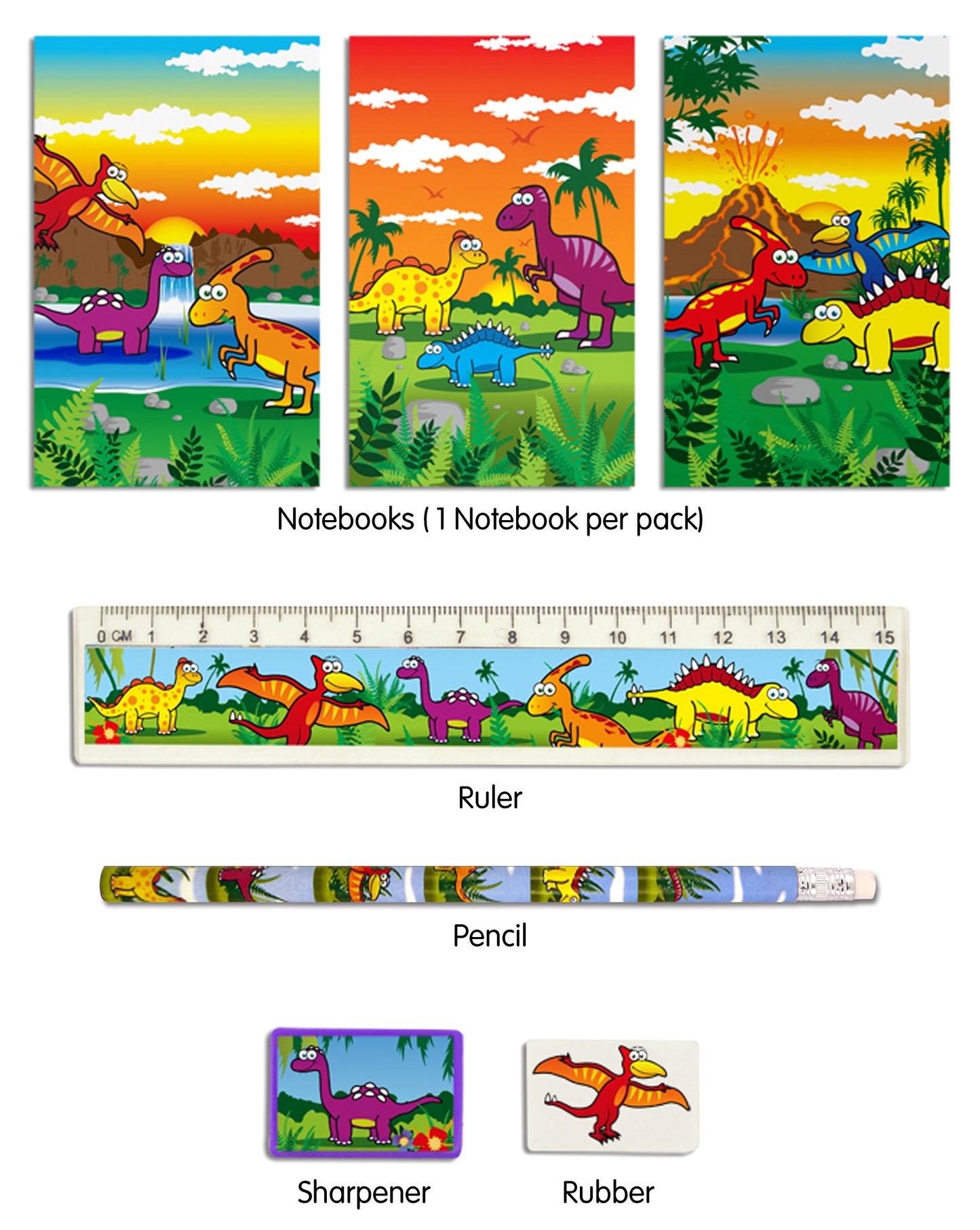 Dinosaur Five Piece Stationery Set - Anilas UK