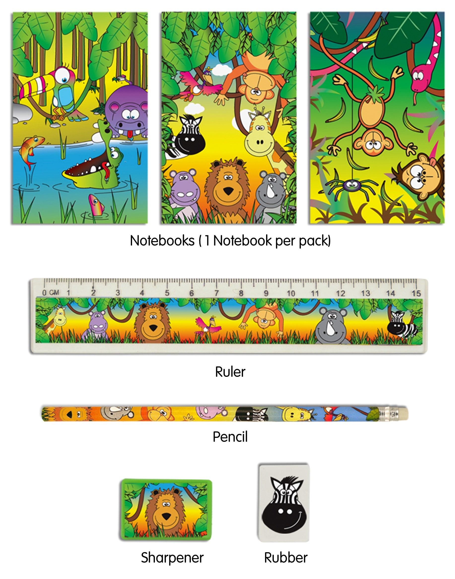 Jungle Five Piece Stationery Set - Anilas UK