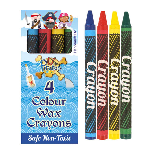 Set of 4 Pirate Mini Wax Crayons - Anilas UK