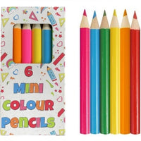 Set of 6 Assorted Mini Bright Colouring Pencils - Anilas UK