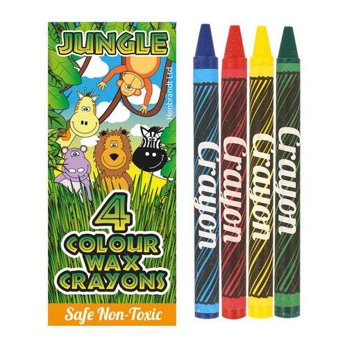 Set of 4 Jungle Mini Wax Crayons - Anilas UK