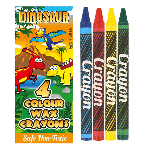 Set of 4 Dinosaur Mini Wax Crayons - Anilas UK
