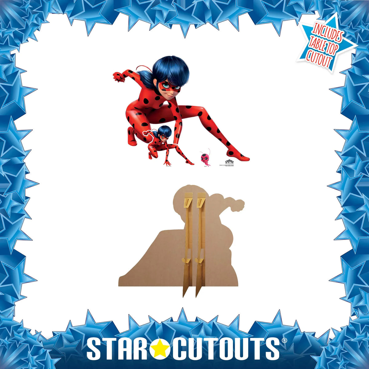 Lady Bug (Crouching) - Miraculous: Tales of Ladybug & Cat Noir Cardboard Cut Out Height 93cm