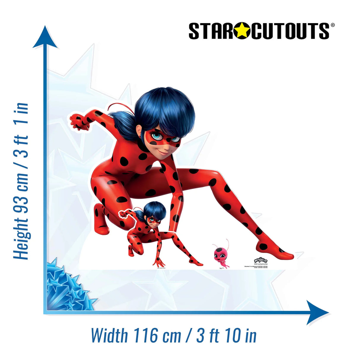 Lady Bug (Crouching) - Miraculous: Tales of Ladybug & Cat Noir Cardboard Cut Out Height 93cm