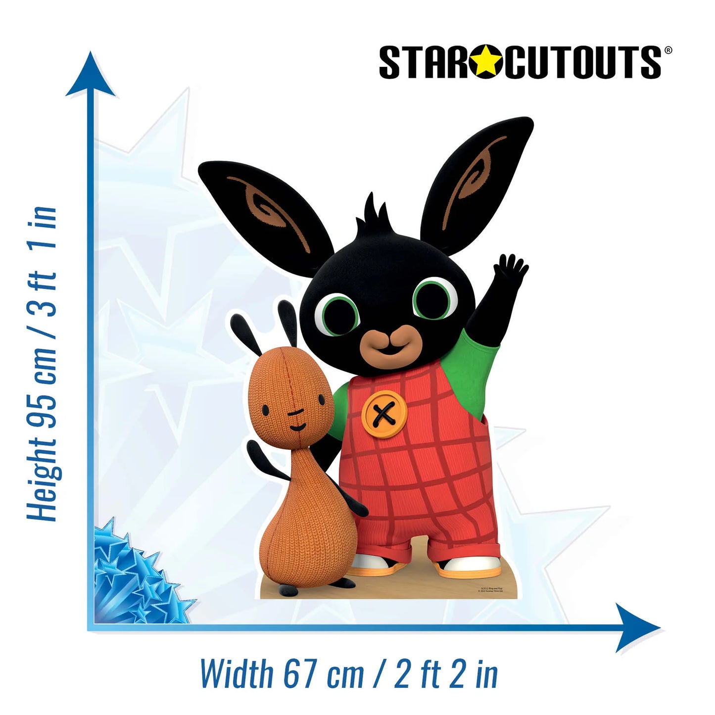 Bing and Flop Cardboard Cut Out Height 95cm