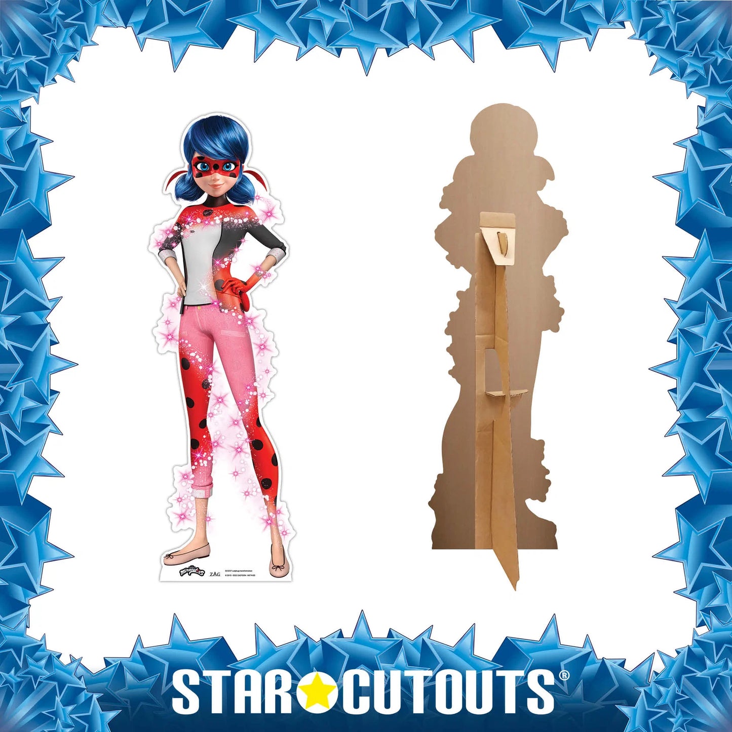 Ladybug Transformation Star Mini Cardboard Cut Out Height 88cm