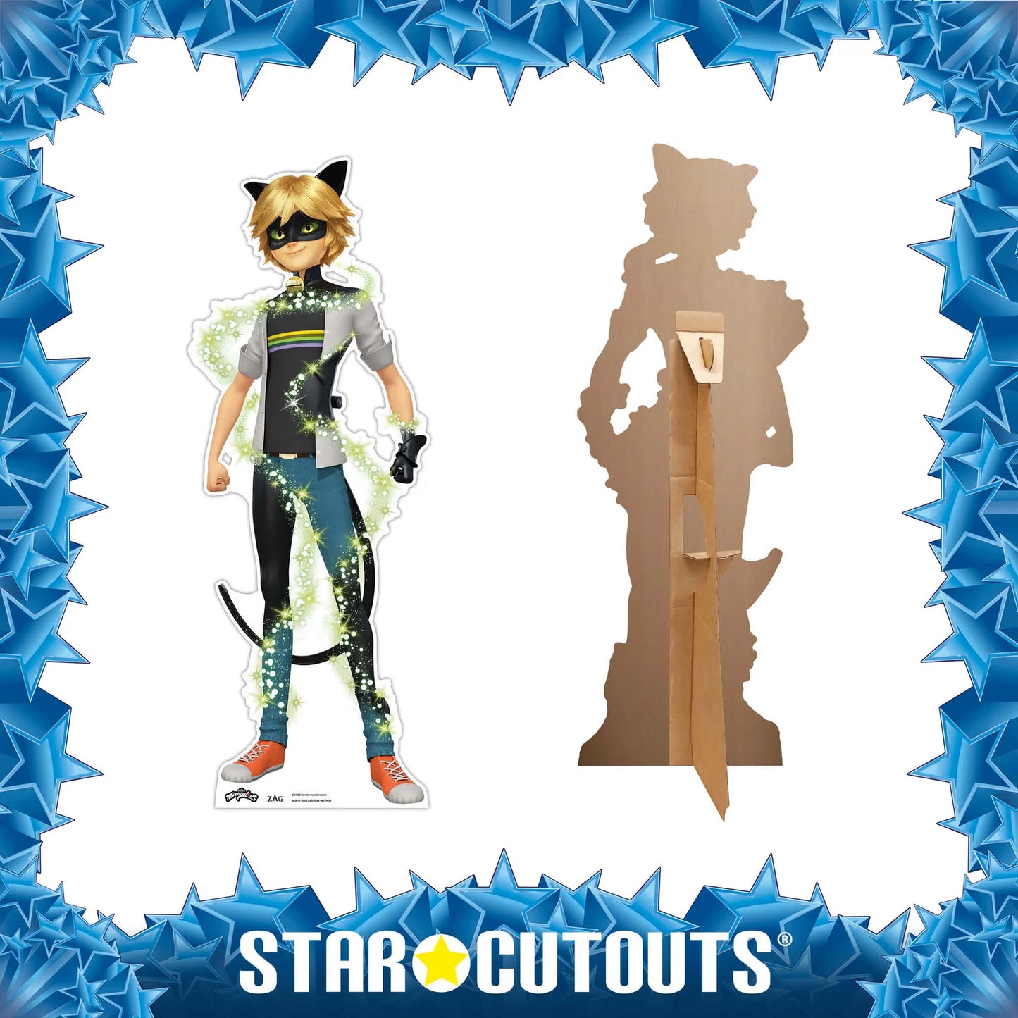 Cat Noir Transformation Star Table Top Cardboard Cut Out Height 95cm