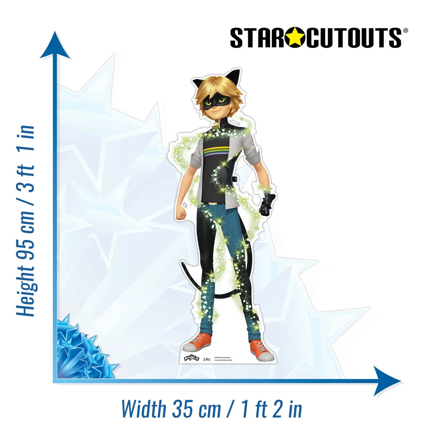 Cat Noir Transformation Star Table Top Cardboard Cut Out Height 95cm