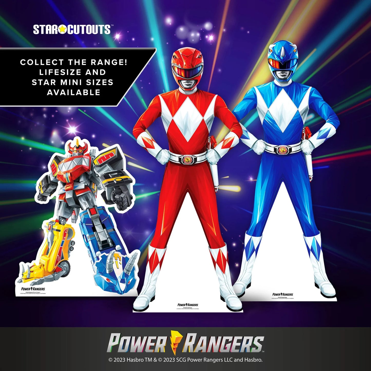 Red Power Ranger Cardboard Cut Out 180cm - Anilas UK