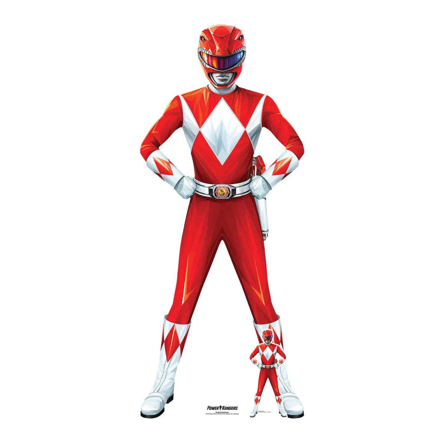 Red Power Ranger Cardboard Cut Out 180cm - Anilas UK