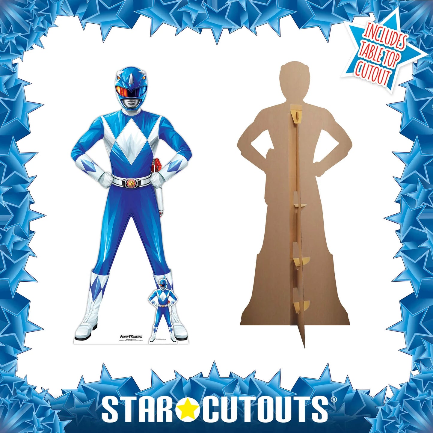 Blue Power Ranger Cardboard Cut Out 176cm - Anilas UK