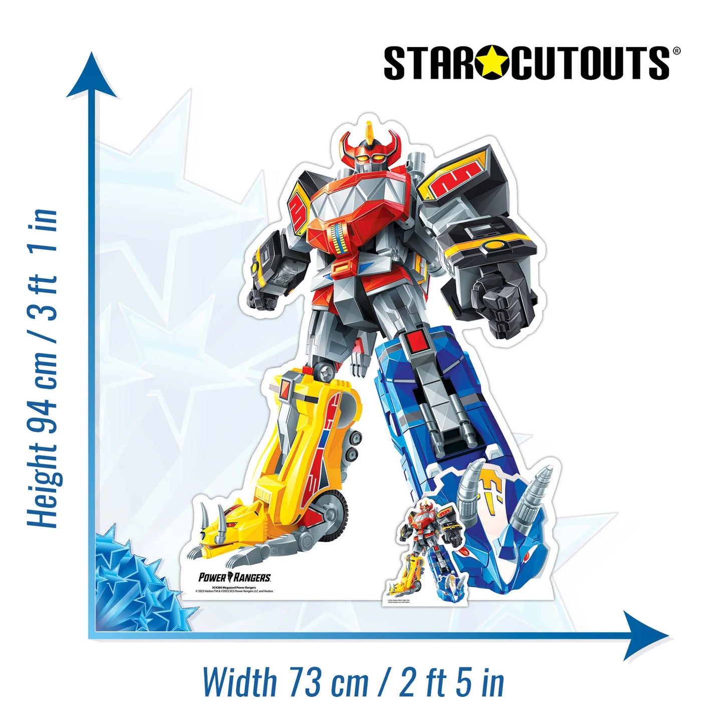 Megazord (Power Rangers) Star Mini Cardboard Cut Out 94cm - Anilas UK