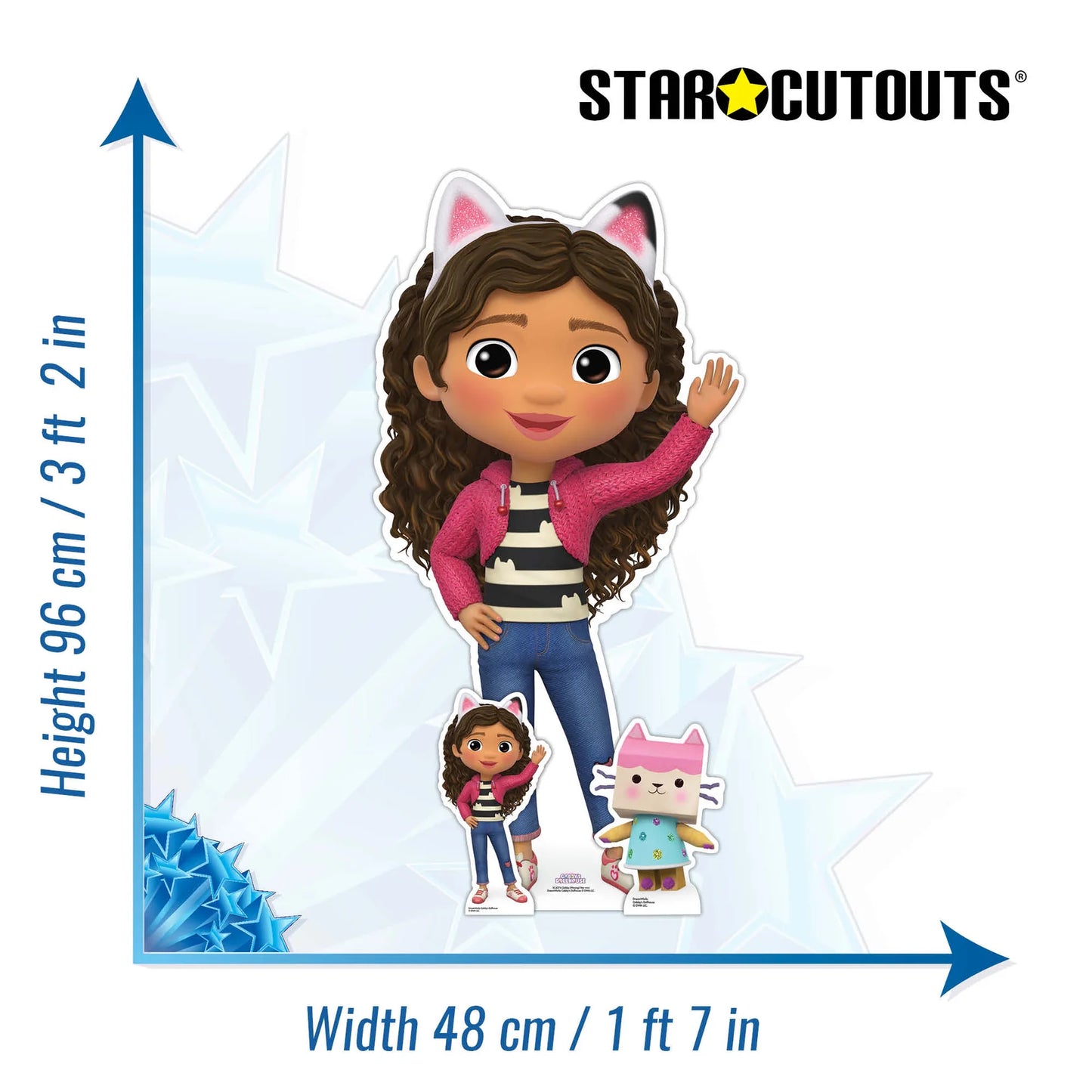 Gabby Waving Gabby's Dollhouse Star Mini Cardboard Cut Out 96cm - Anilas UK
