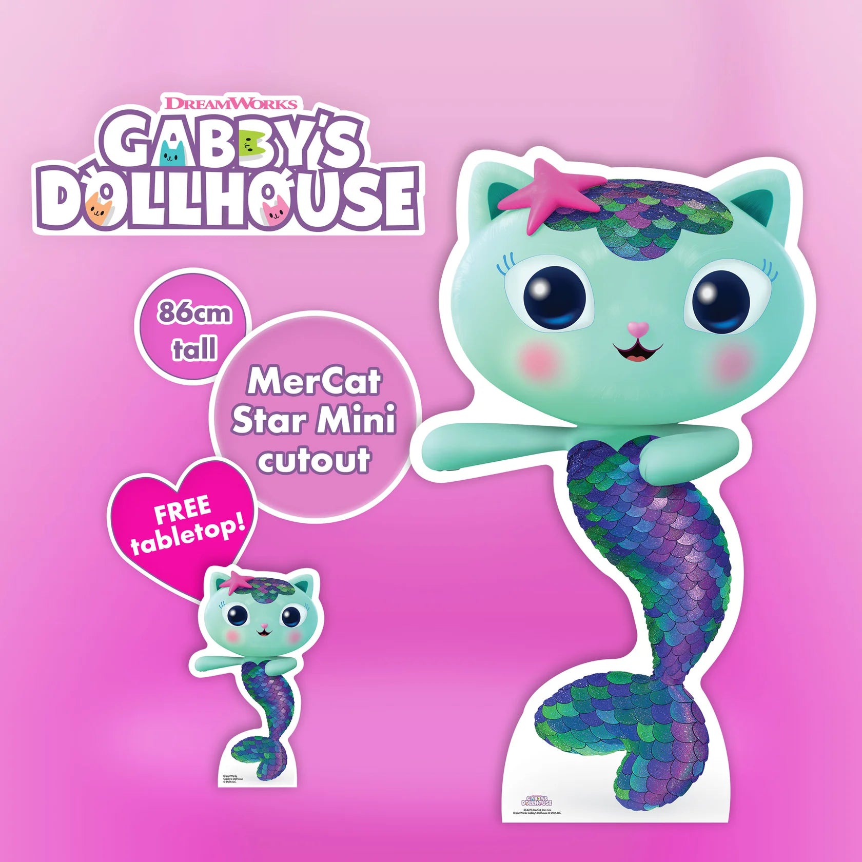 MerCat Gabby's Dollhouse Star Mini Cardboard Cut Out 86cm - Anilas UK