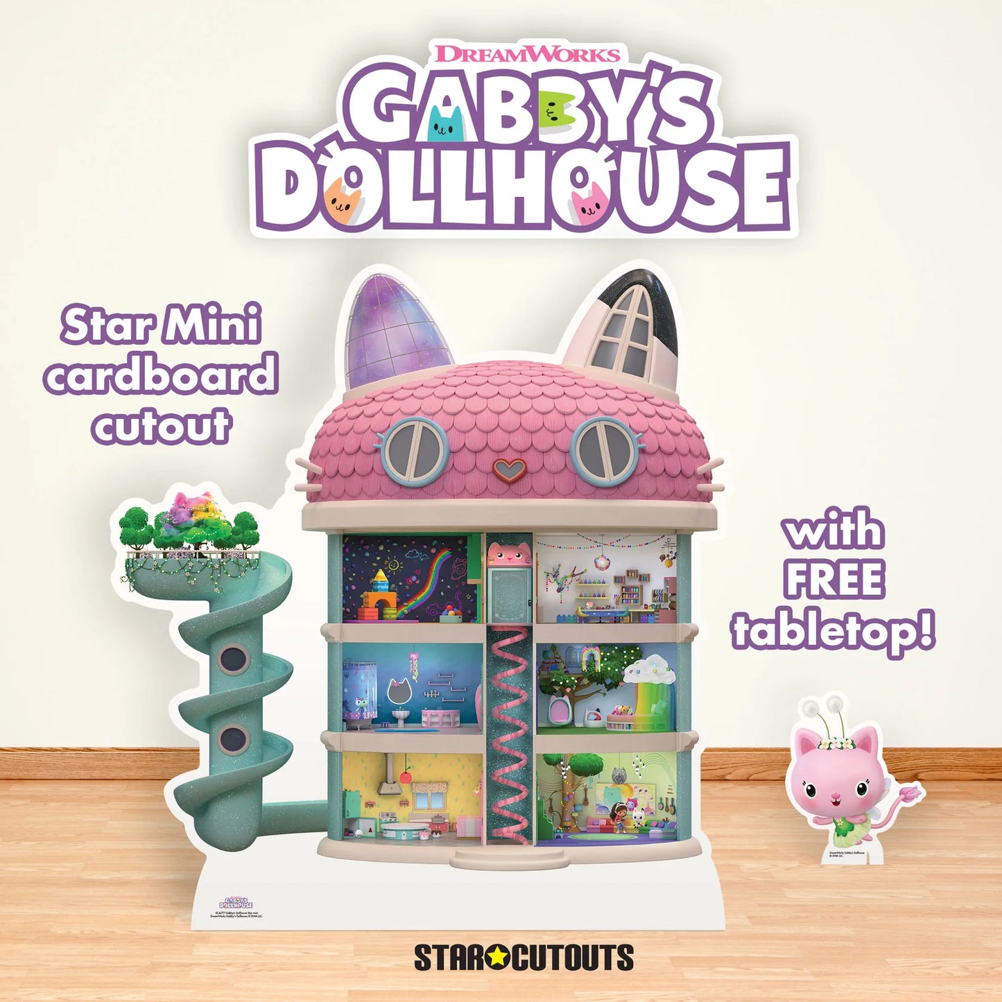 Gabby's Dollhouse Star Mini Cardboard Cut Out 79cm - Anilas UK