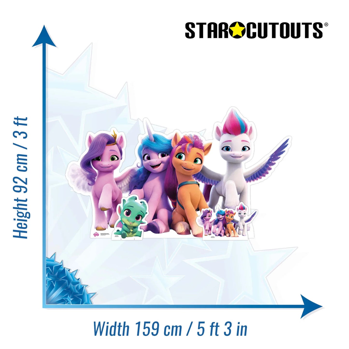 My Little Pony Group Large Cardboard Cut Out Height 159cm