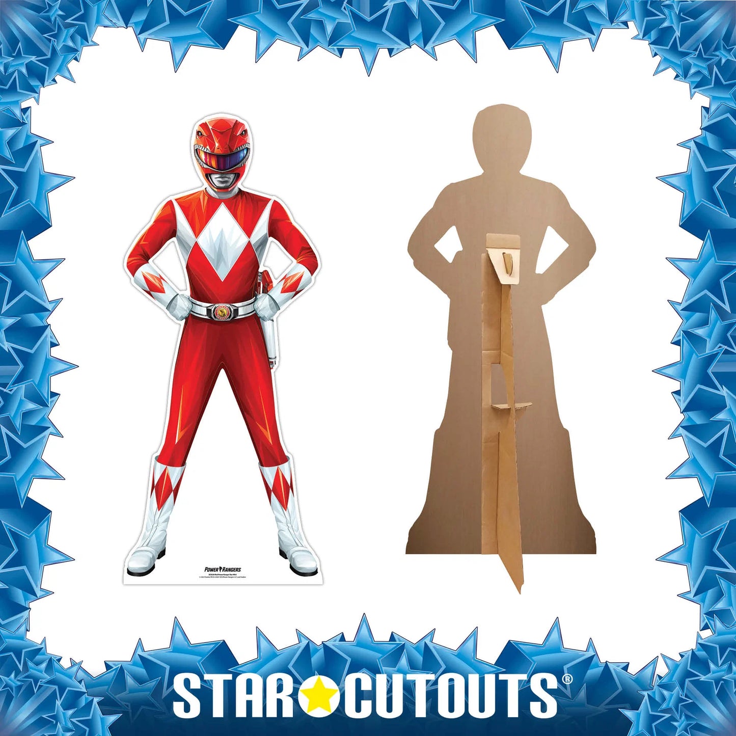 Power Ranger Red Star Mini Cardboard Cut Out Height 95cm
