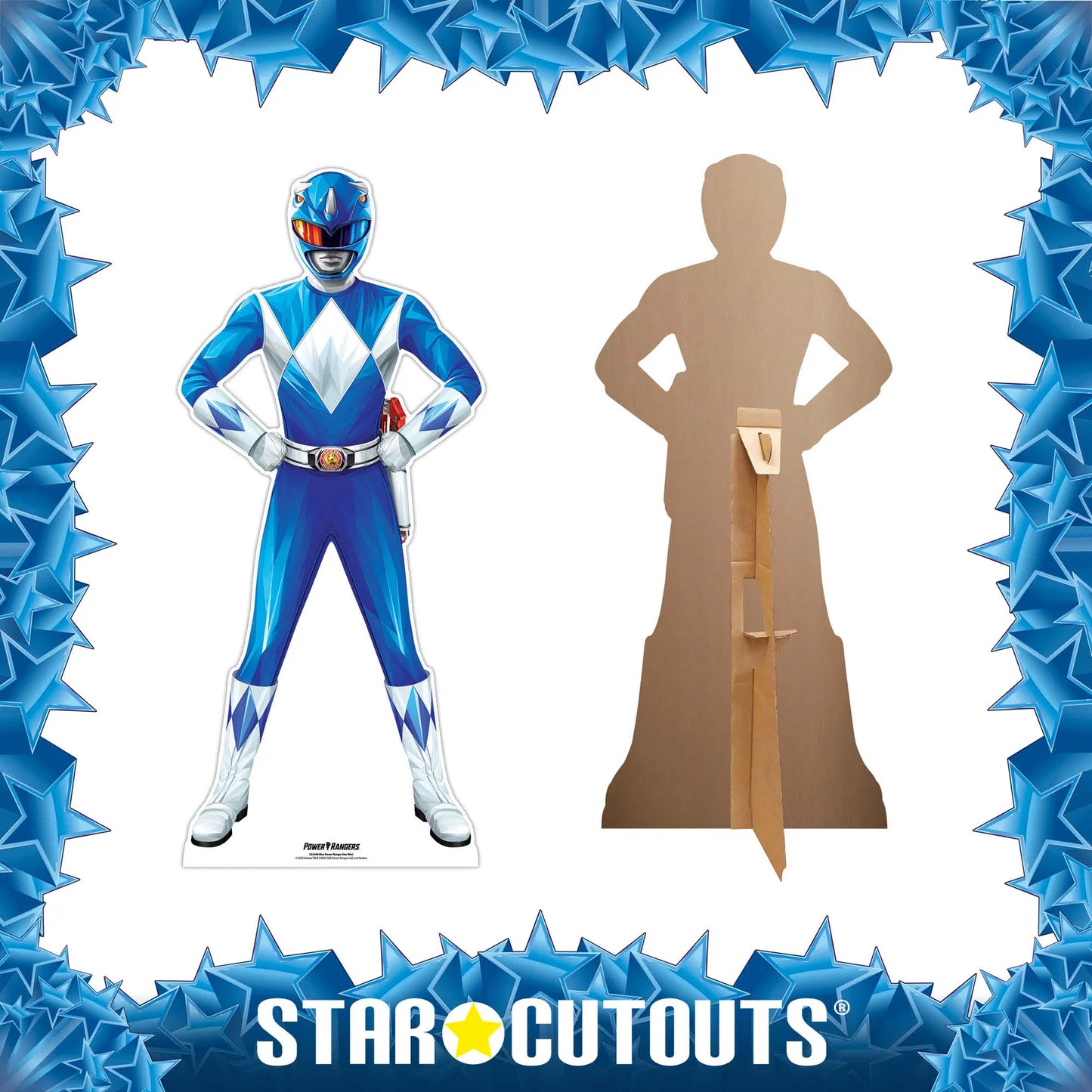 Power Ranger Blue Star-Mini Cardboard Cut Out Height 95cm
