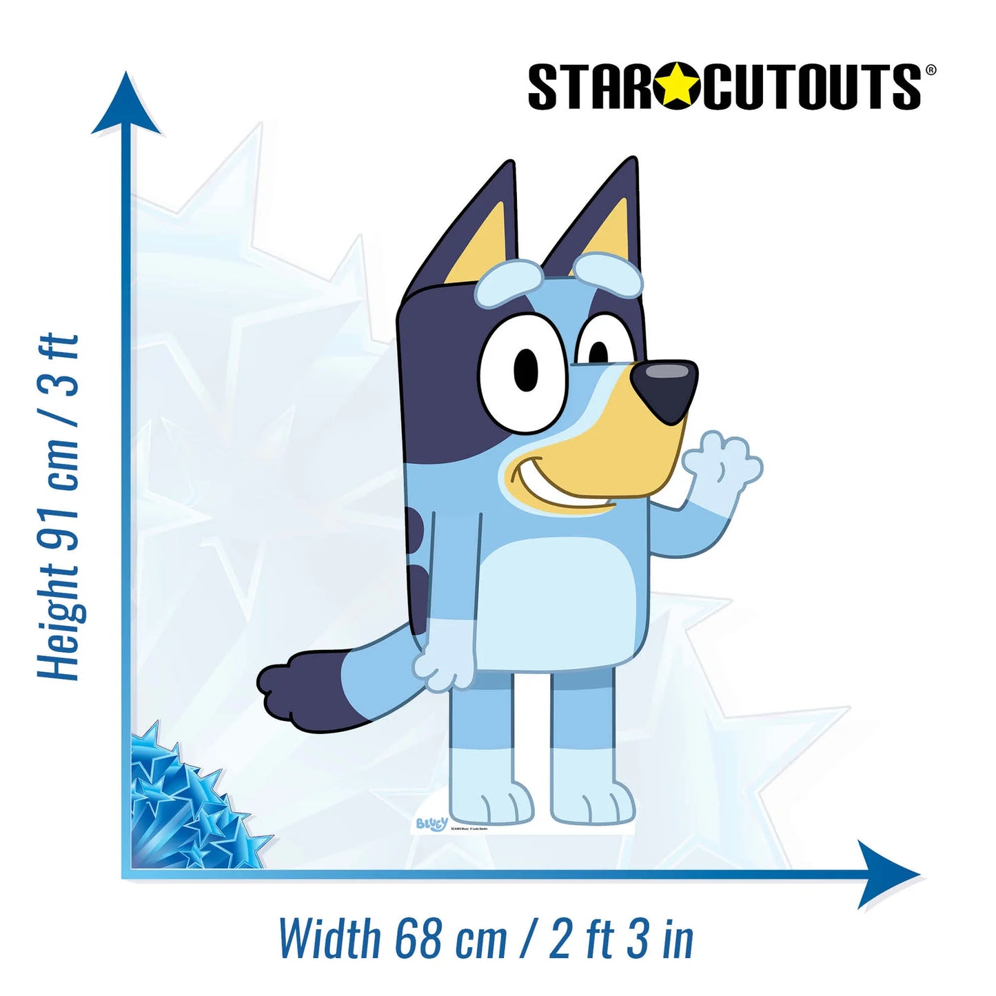 Bluey Cardboard Cut Out 91cm - Anilas UK