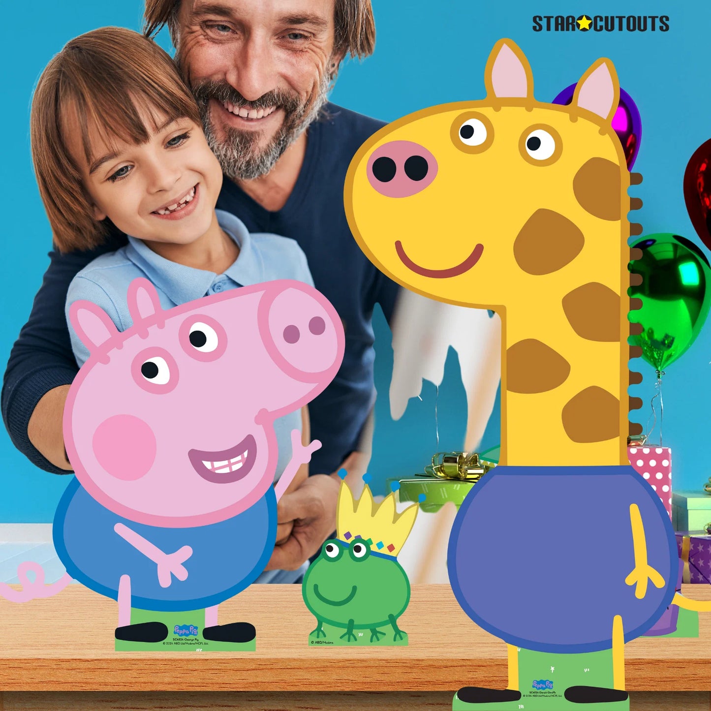 Gerald, George and Candy Cardboard Cutout Decoration Multi Pack Height 86cm