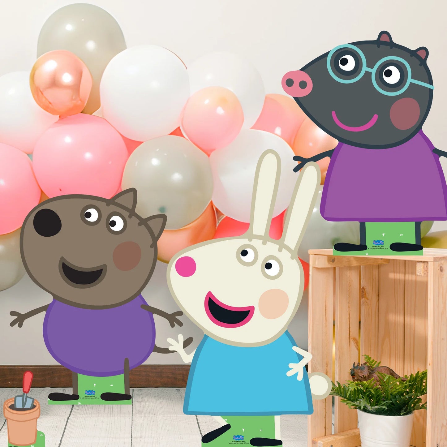 Peppa Pig - Rebecca, Danny and Molly Party Cardboard Cutouts  Height 75cm