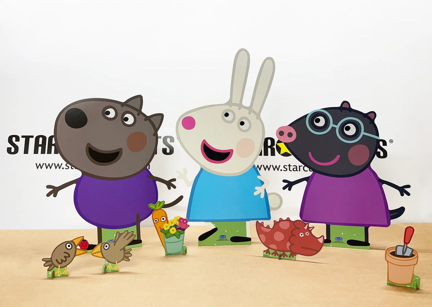 Peppa Pig - Rebecca, Danny and Molly Party Cardboard Cutouts  Height 75cm