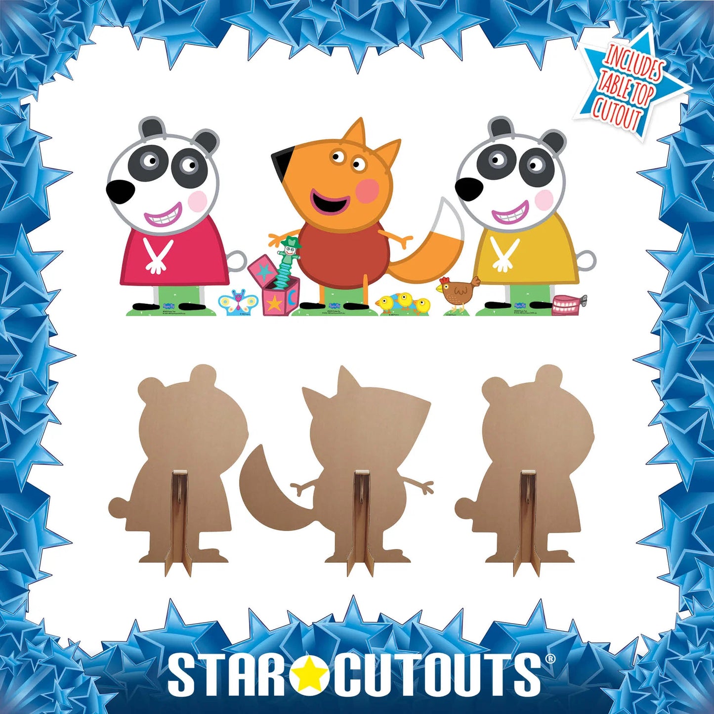 Freddy Panda Twins Decoration Multi Pack Height 61cm