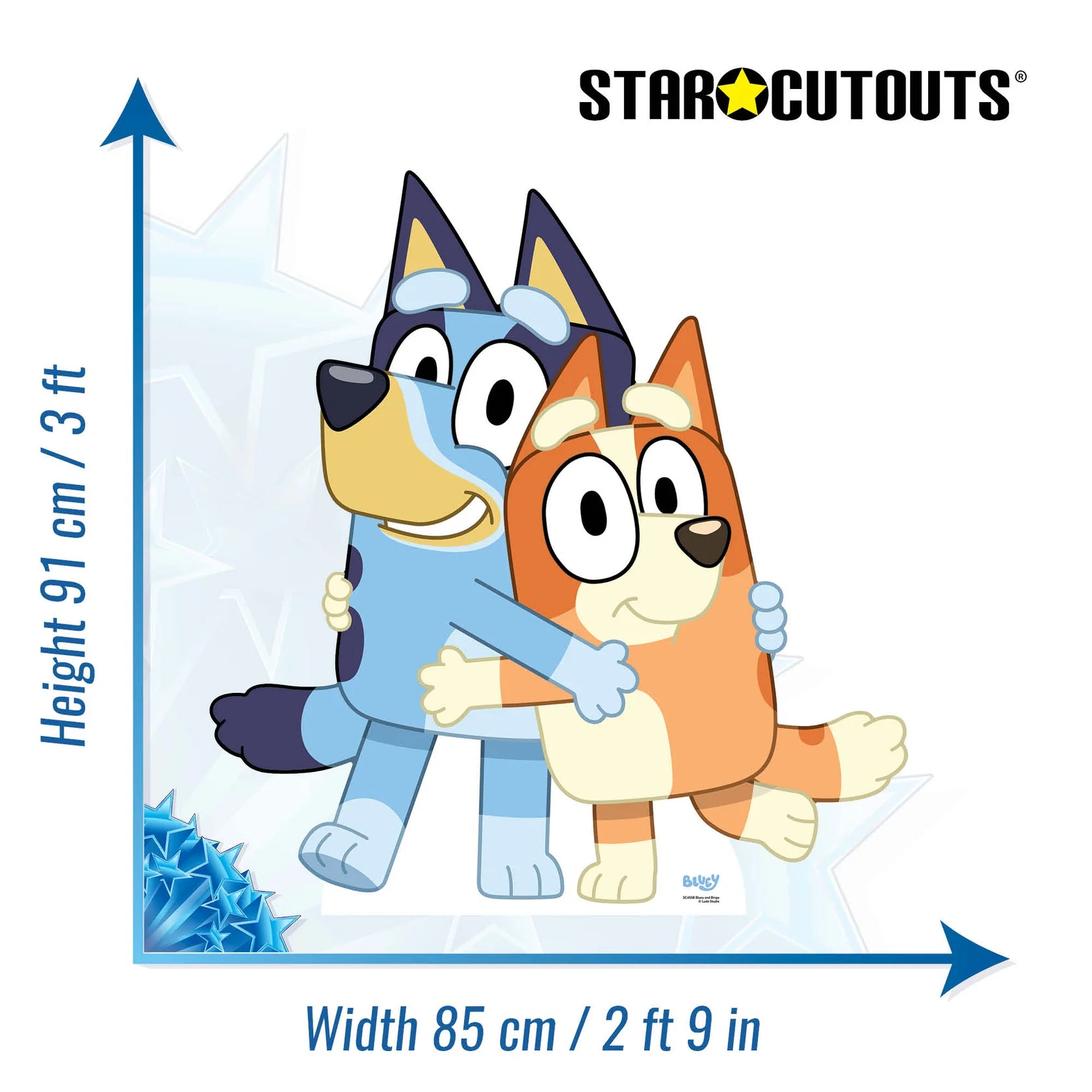 Bluey and Bingo Cardboard Cut Out 91cm - Anilas UK