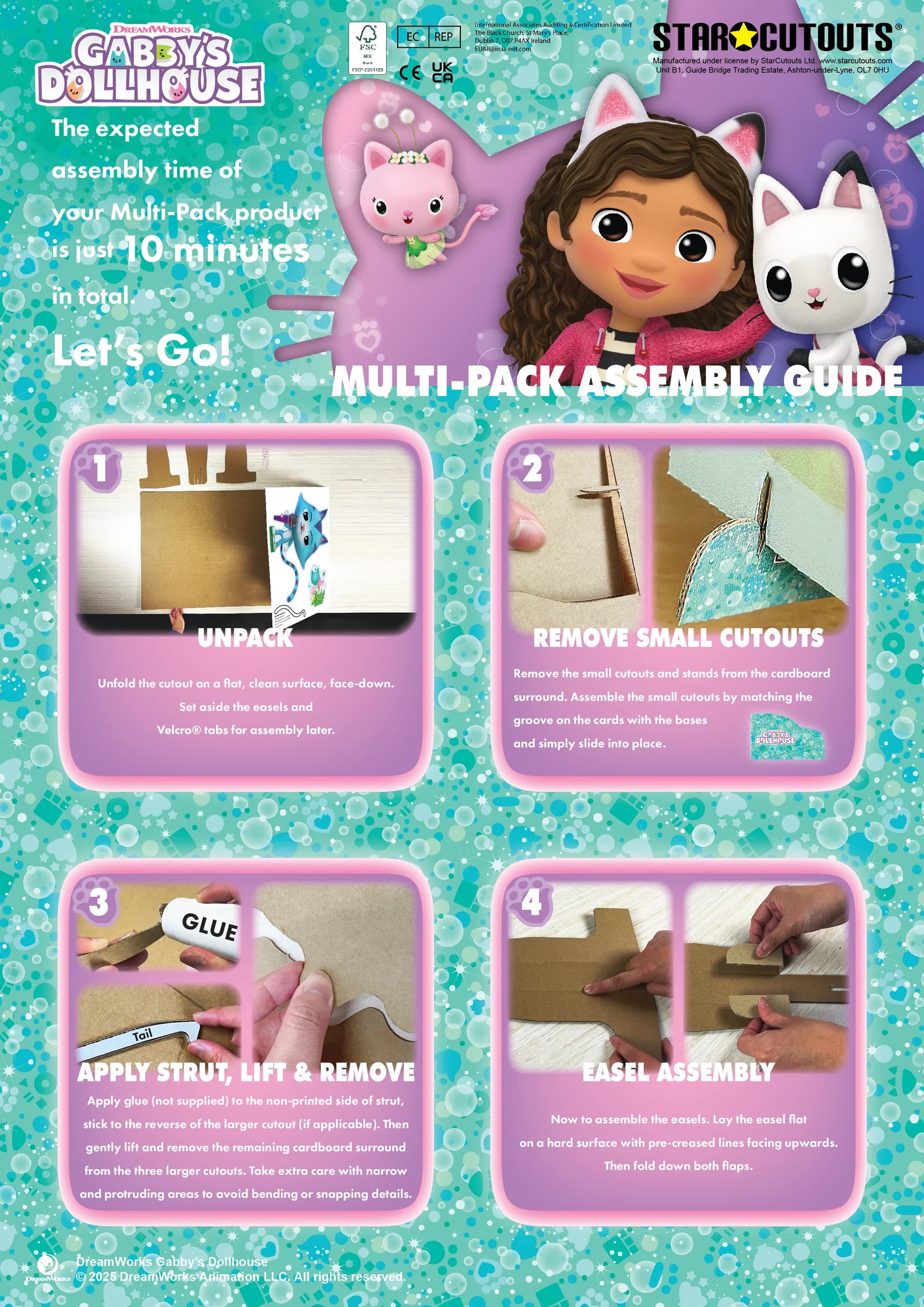 DJ Catnip, Baby Box, MerCat Cardboard Cutout Multi Pack Bundle 48cm - Anilas UK