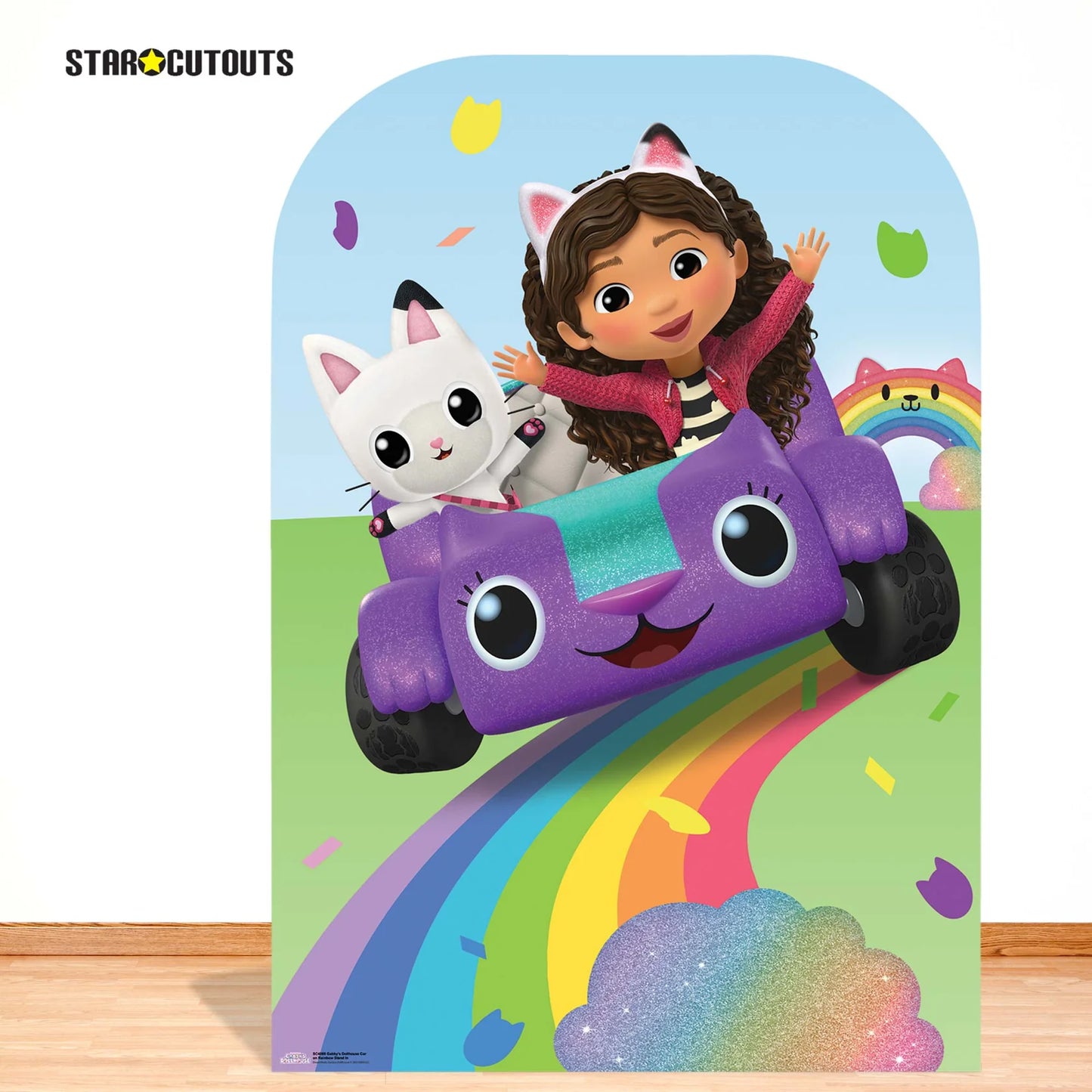 Gabbys Dollhouse Carlita, Pandy Paws Driving Cardboard Cut Out 131cm - Anilas UK