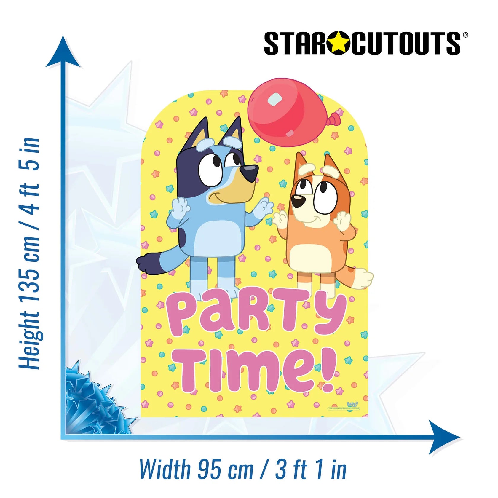 Bluey Bingo Balloon Play Party Cardboard Cut Out 69cm - Anilas UK
