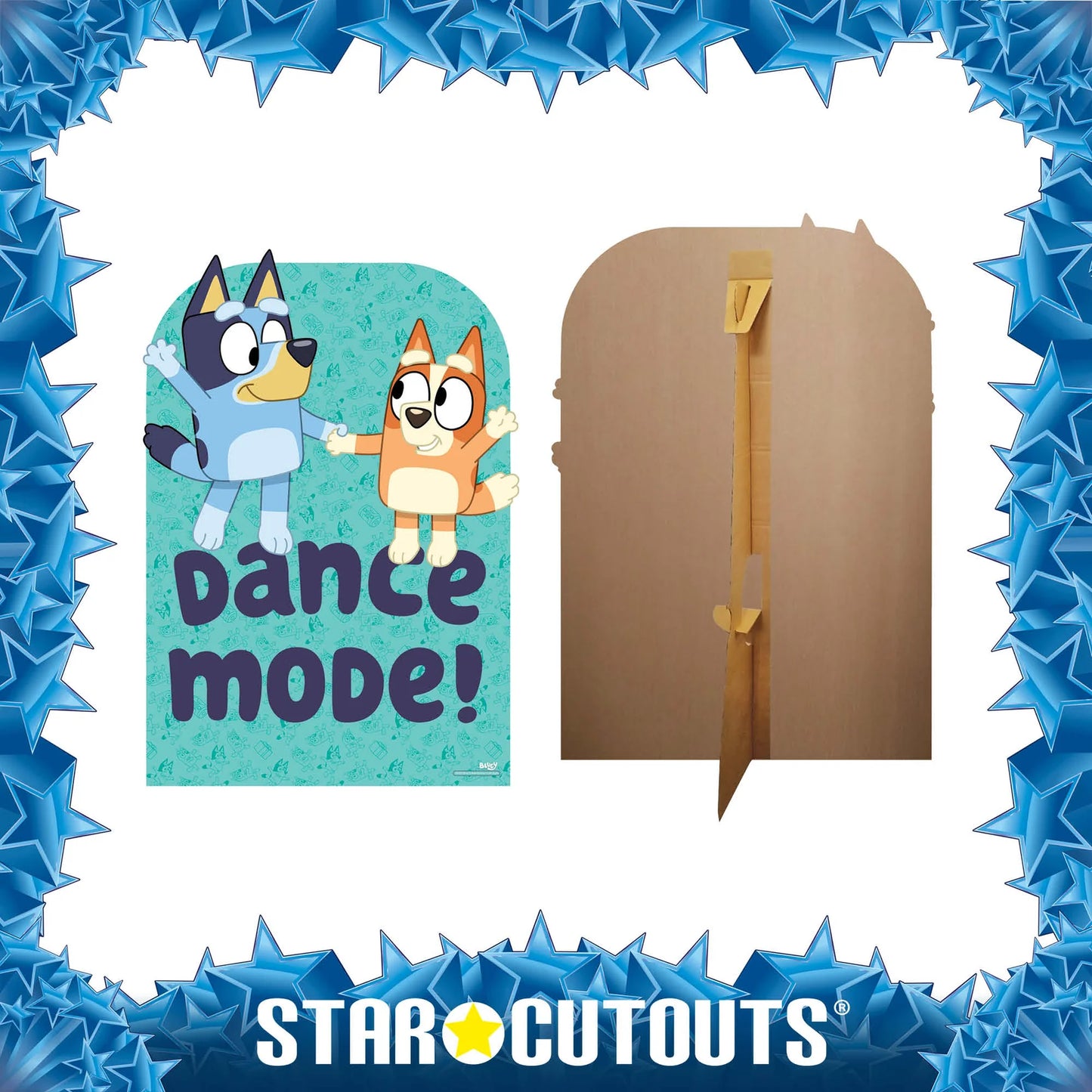 Bluey and Bingo Dancing Child Sized Backdrop Cardboard Cut Out 134cm - Anilas UK