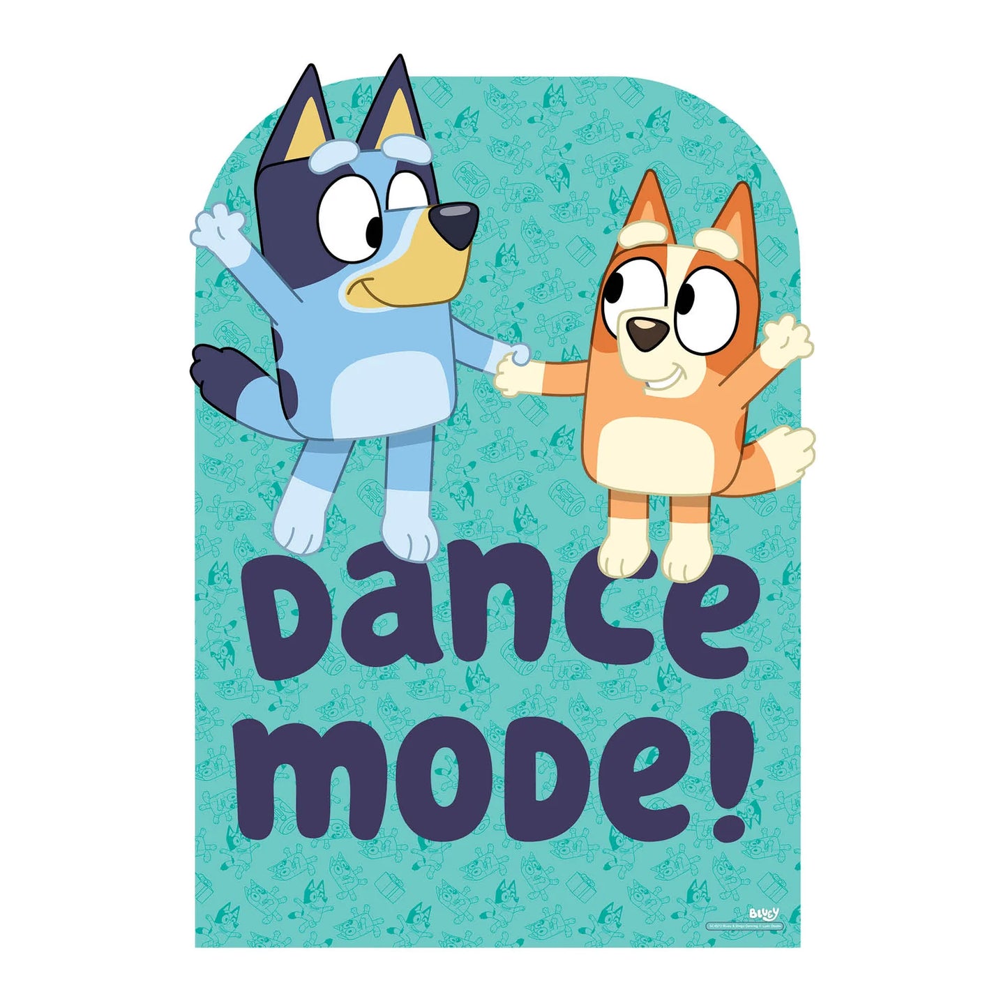 Bluey and Bingo Dancing Child Sized Backdrop Cardboard Cut Out 134cm - Anilas UK