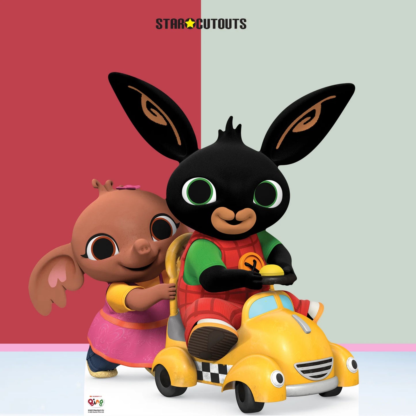 Bing Bunny & Sula In Car Cardboard Cut Out Height 96cm
