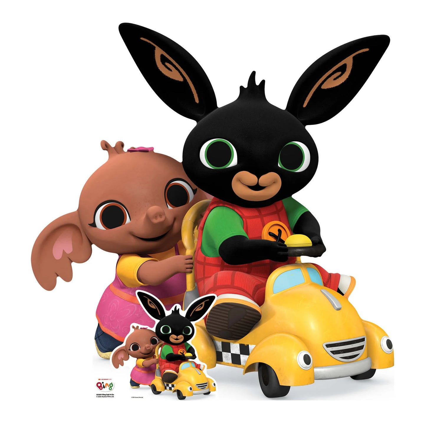 Bing Bunny & Sula In Car Cardboard Cut Out Height 96cm