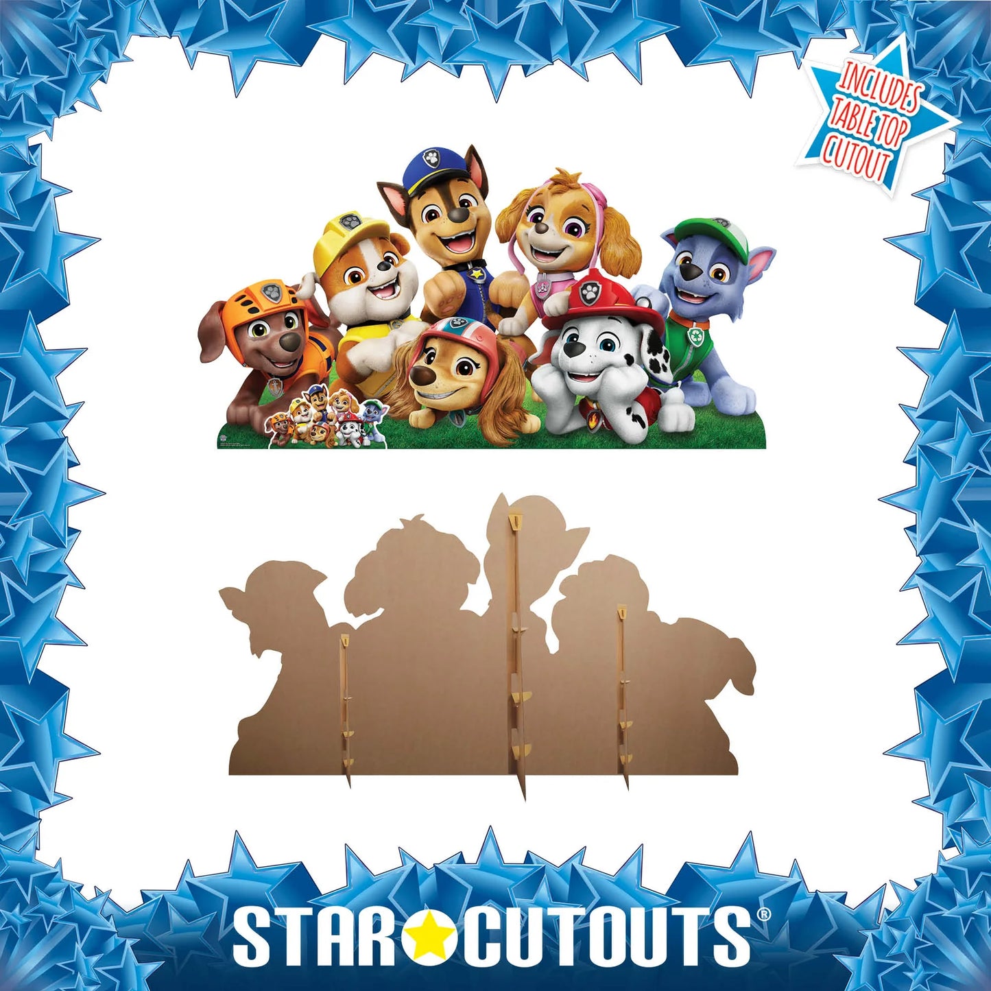 Paw Patrol Group Shot Wide Cardboard Cut Out Height 94cm