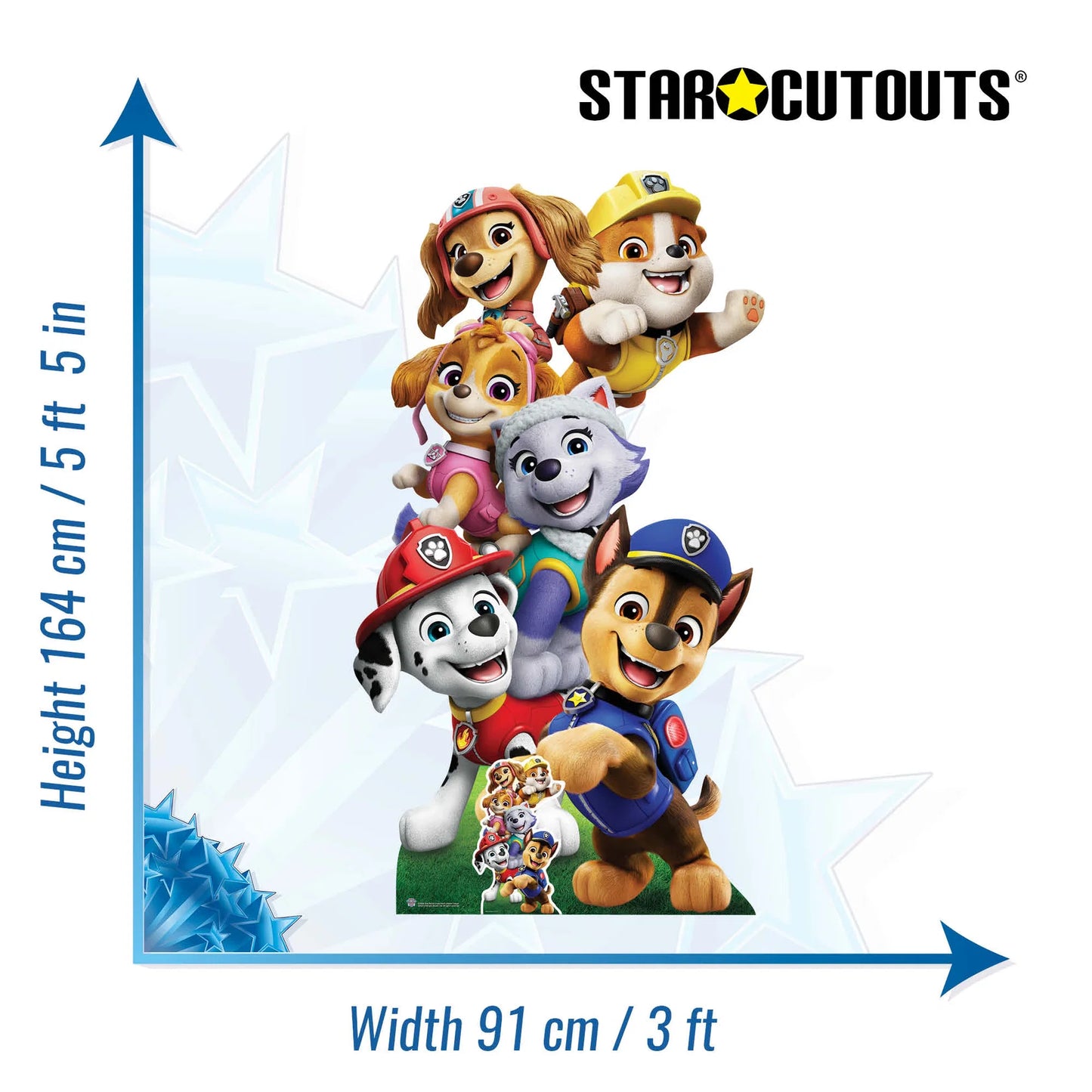 Paw Patrol Group Shot Cardboard Cutout Height 164cm