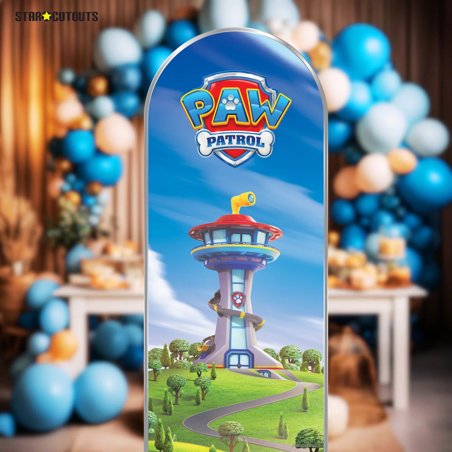 Paw Patrol Logo Tower Backdrop Single Cardboard Cutout Height 185cm